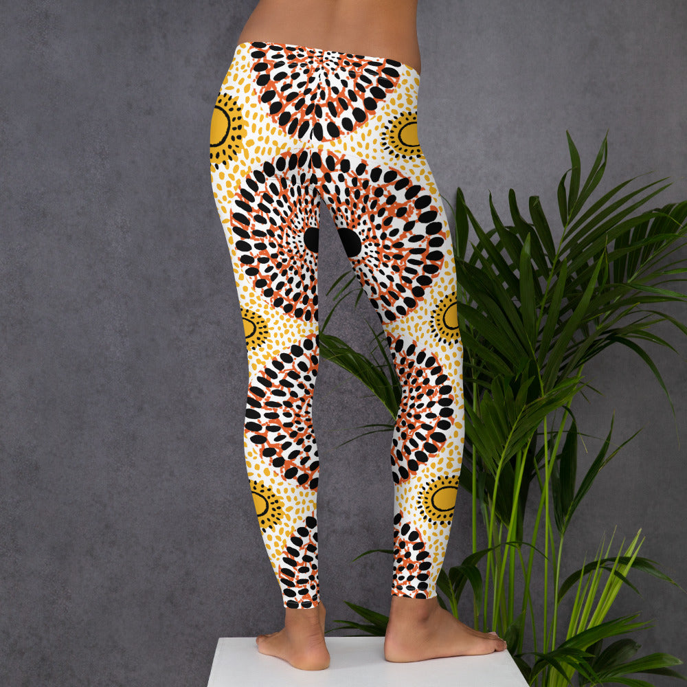 ROOTS! Leggings. African circles.