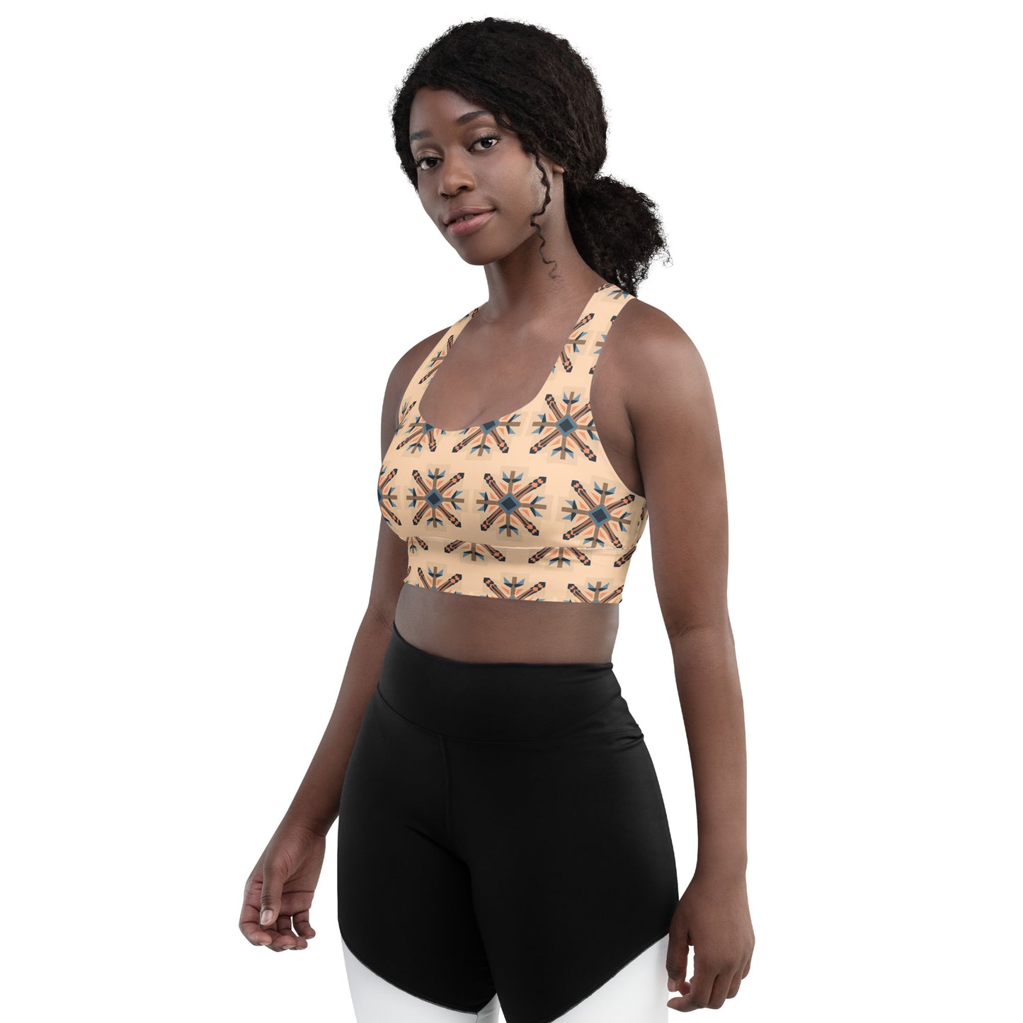 VIBE TRIBE. Longline sports bra.