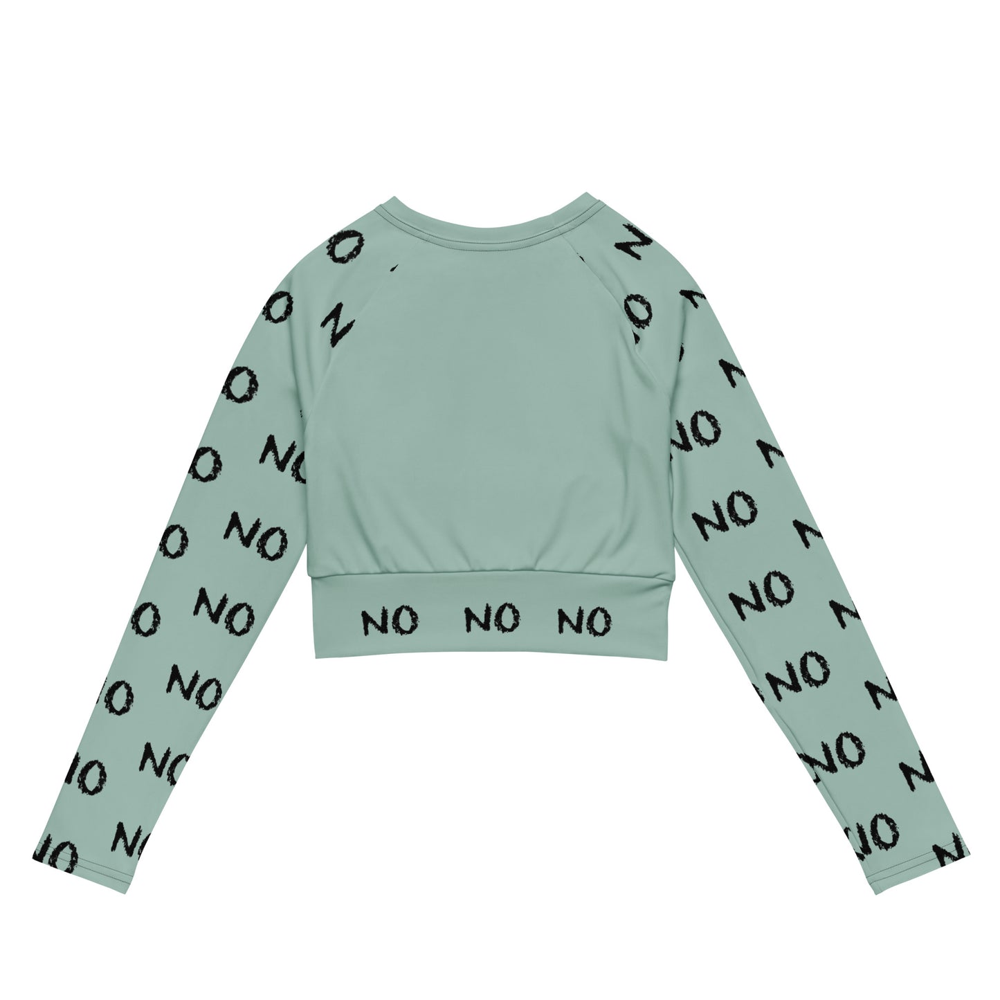 ATTITUDE. Recycled long-sleeve crop top. Mint. REBEL MIND.