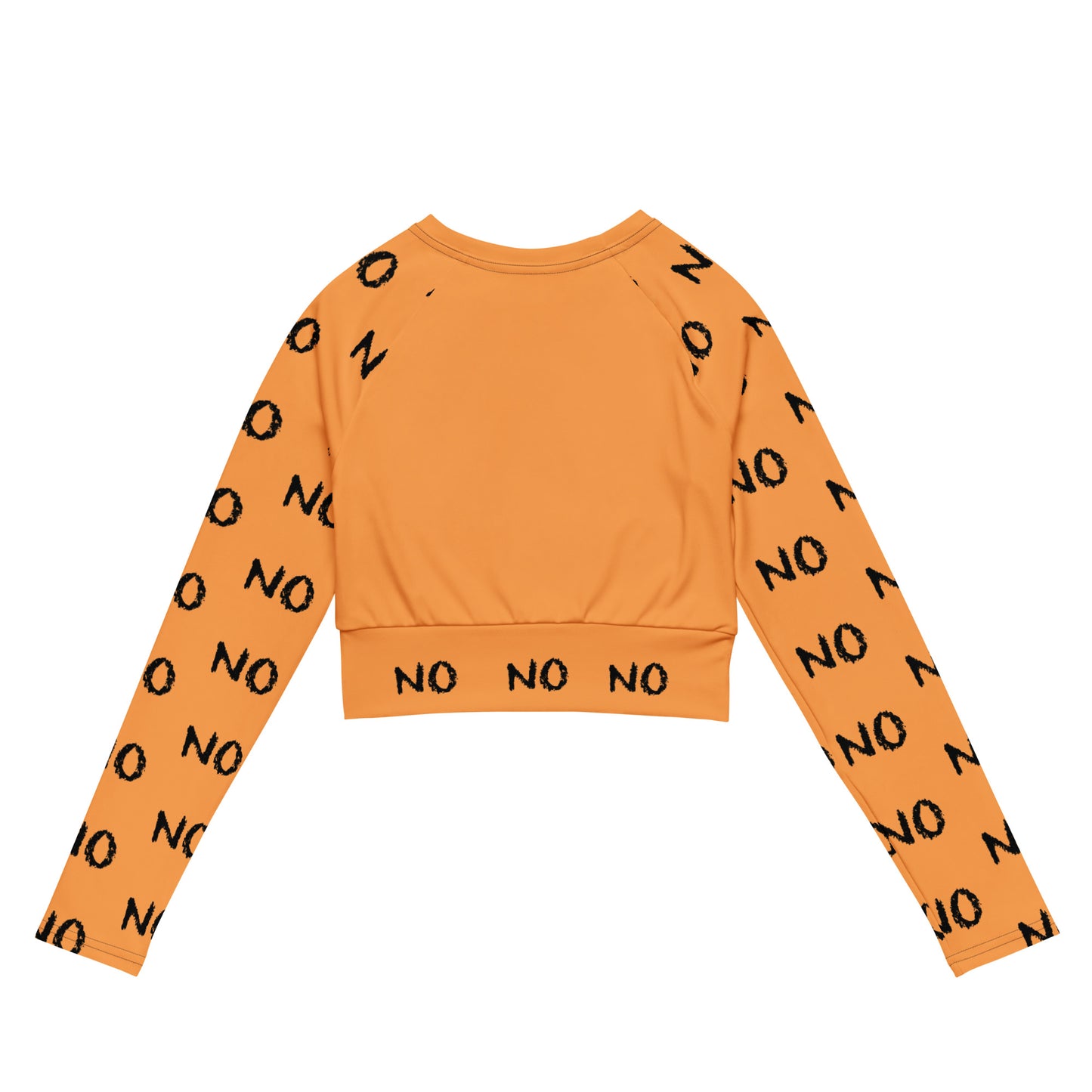 ATTITUDE. Recycled long-sleeve crop top. REBEL MIND. Orange.