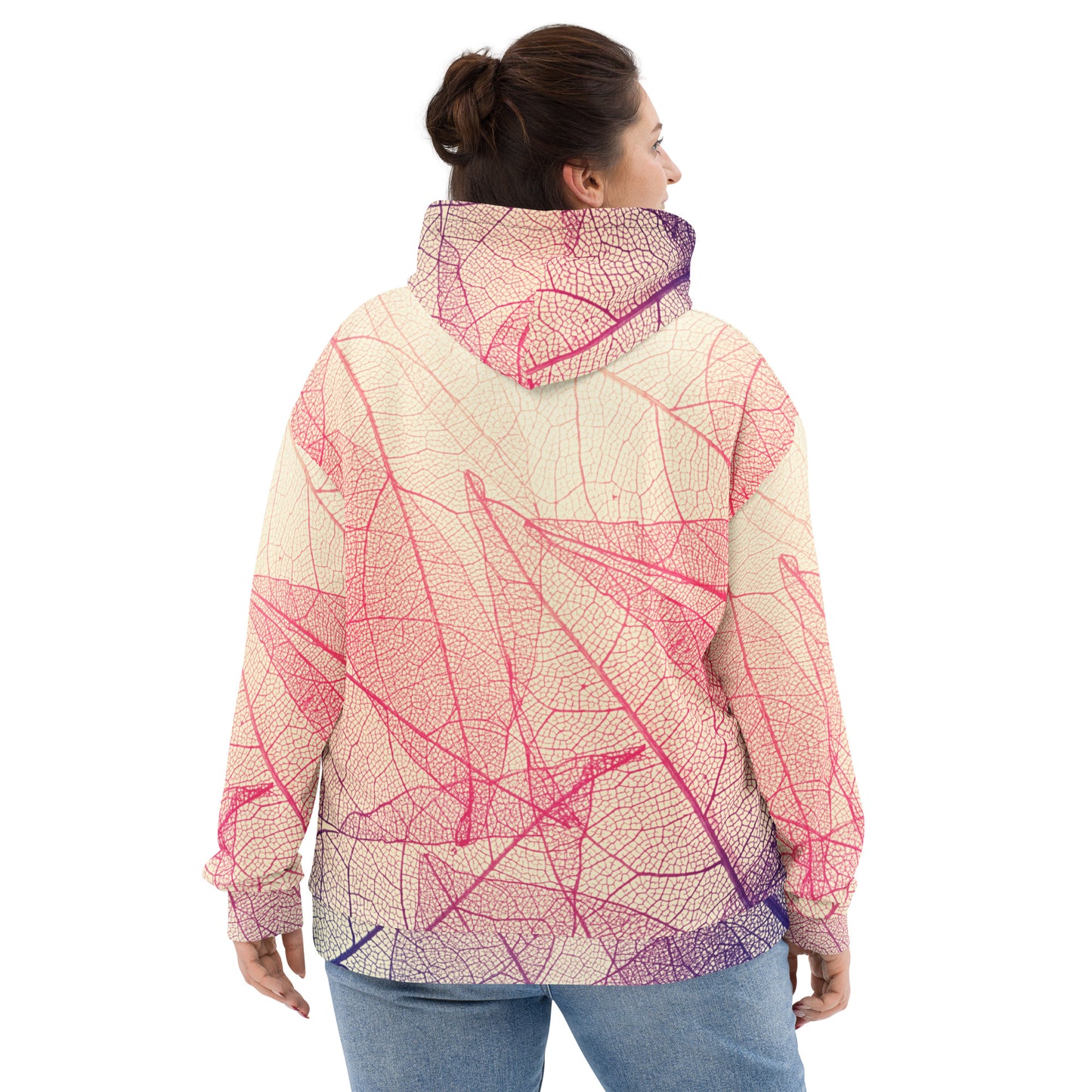 FLOWER POWER. Unisex Hoodie. Leaf.