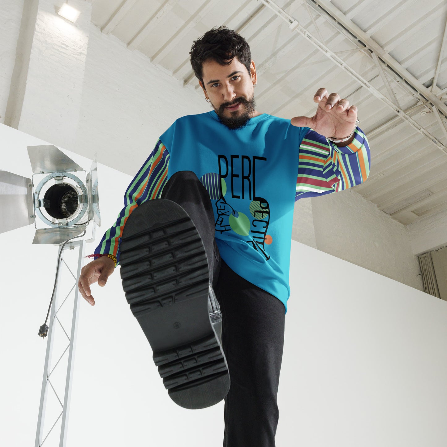 ATTITUDE. Unisex Sweatshirt. PERSPECTIVE. Blue.