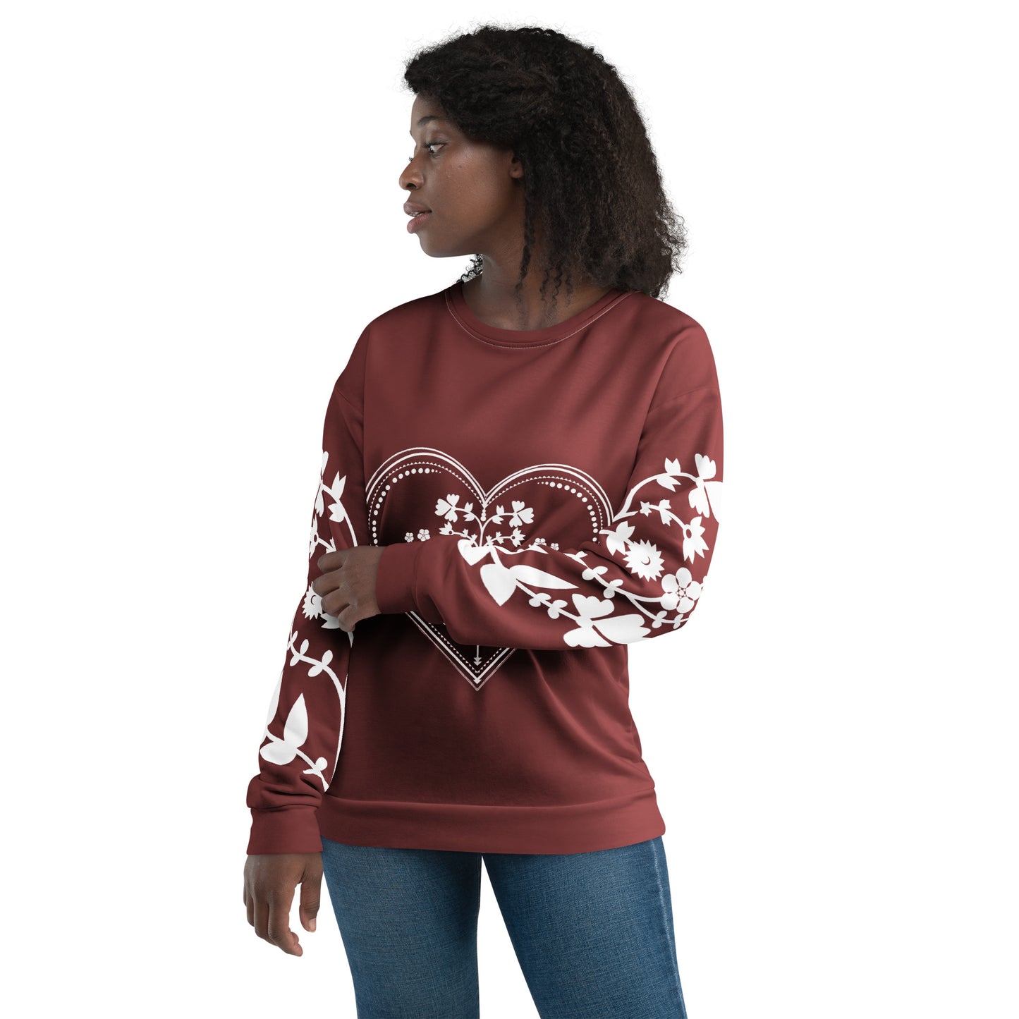 ROOTS! Unisex Sweatshirt. Folklore. Wine red.