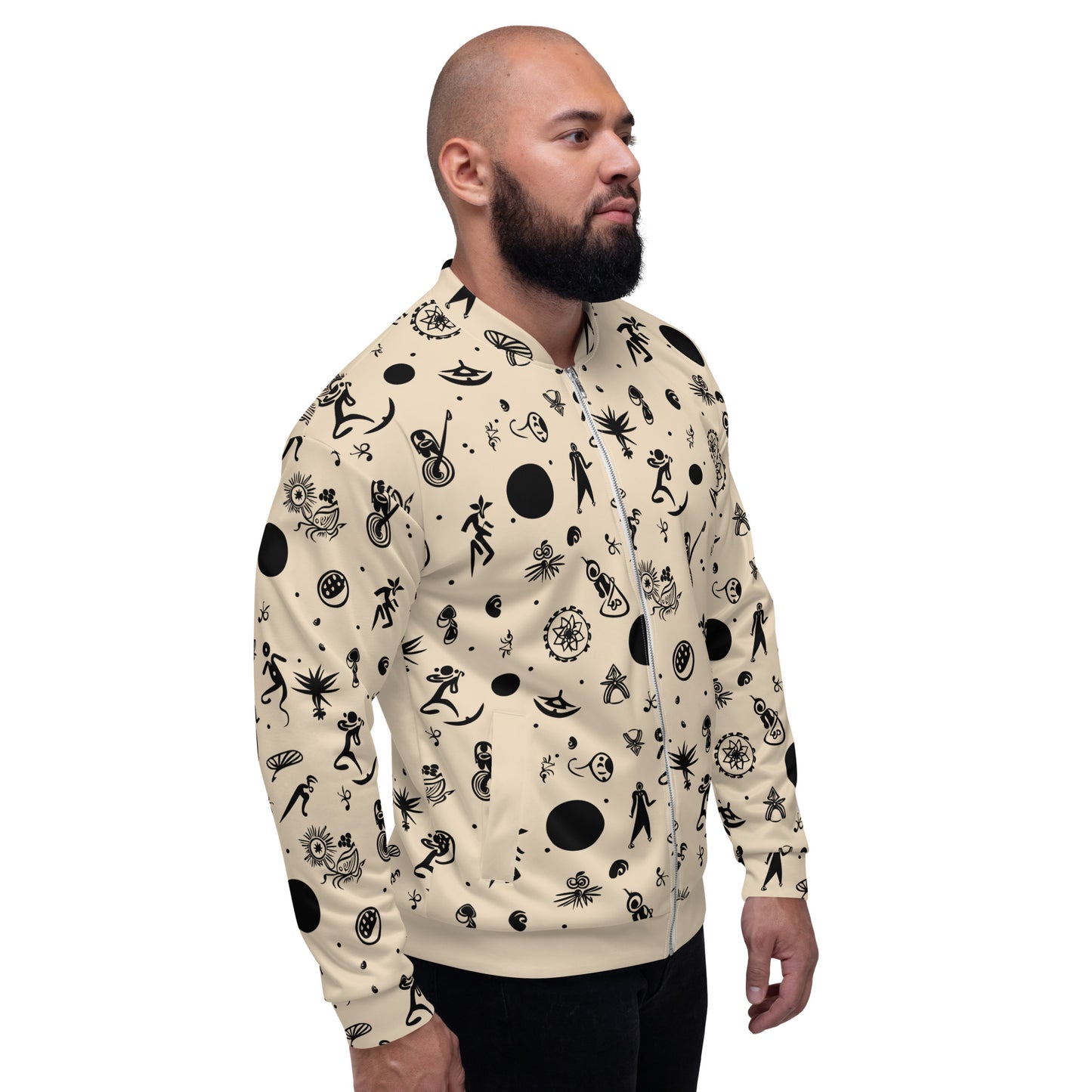 VIBE TRIBE. Designed Unisex Bomber Jacket.