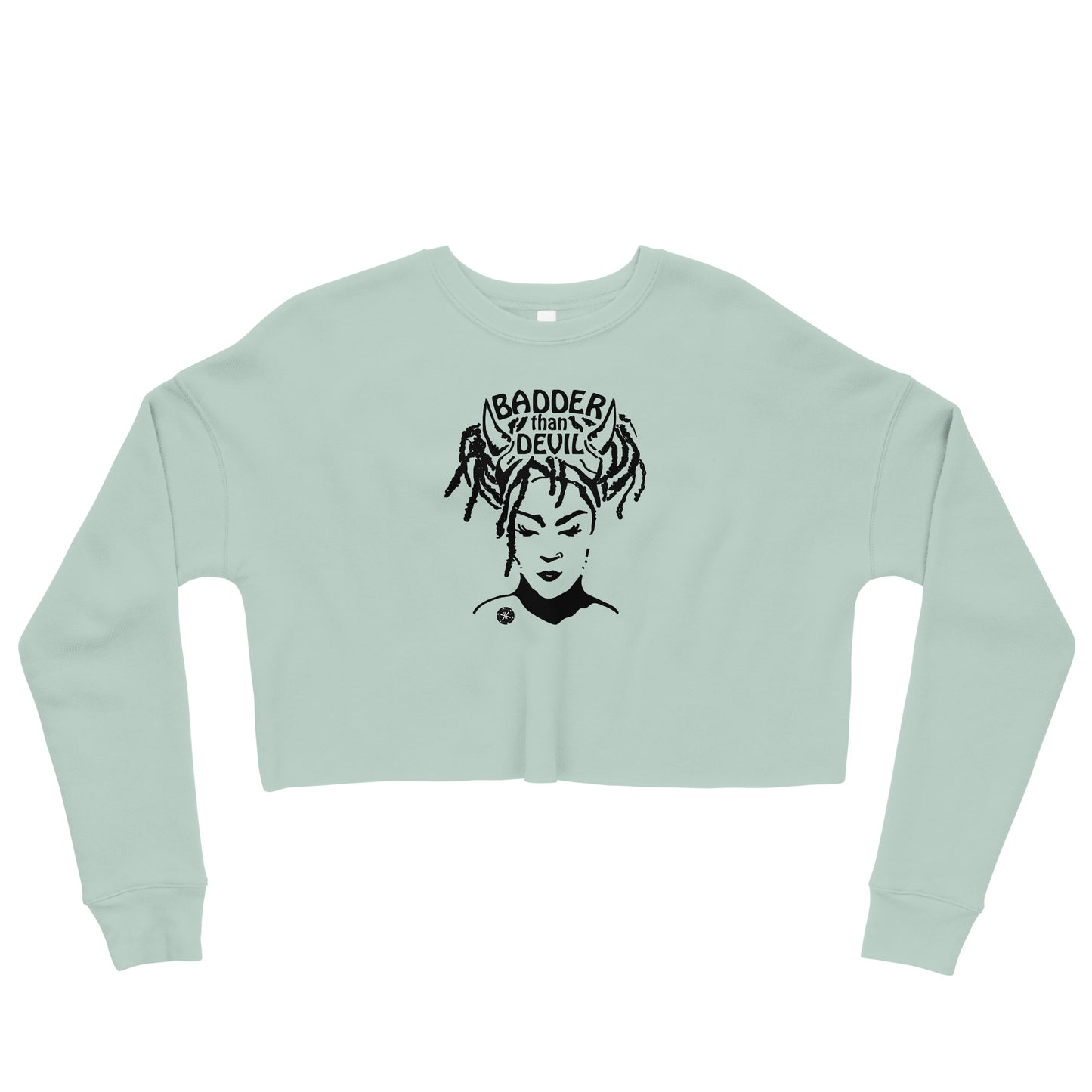 ATTITUDE. Crop Sweatshirt, women. BADDER THAN DEVIL.