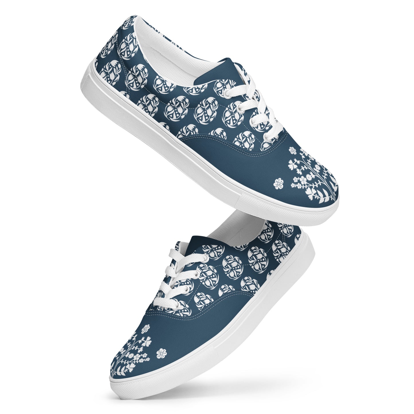 ROOTS! Women’s lace-up canvas shoes. Blue.