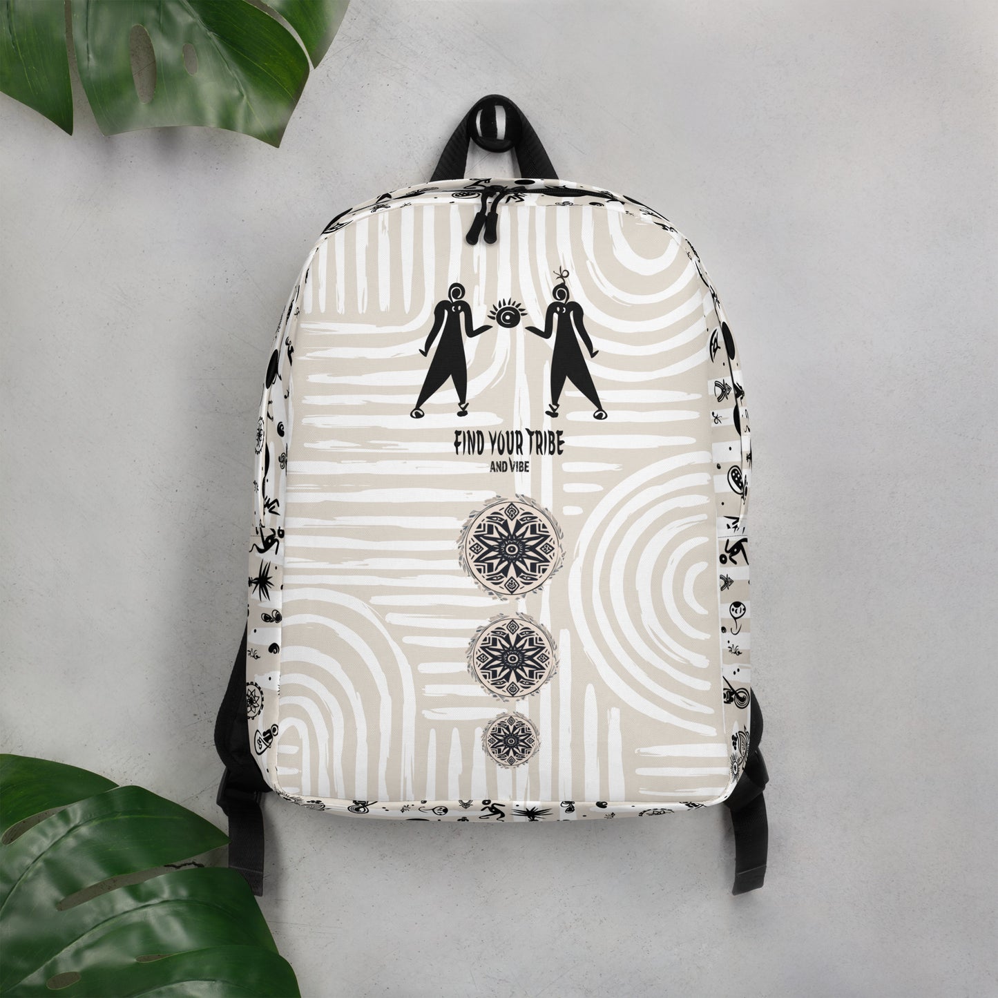 VIBE TRIBE. Minimalist Backpack with laptop pocket. Water resistant.