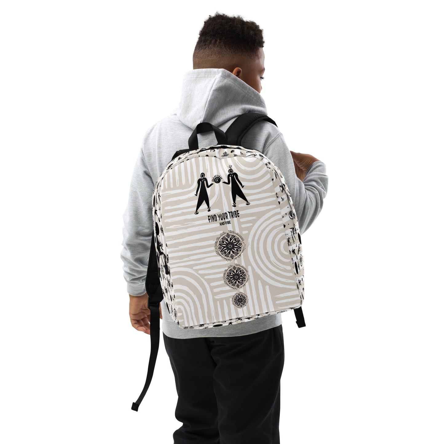 VIBE TRIBE. Minimalist Backpack with laptop pocket. Water resistant.