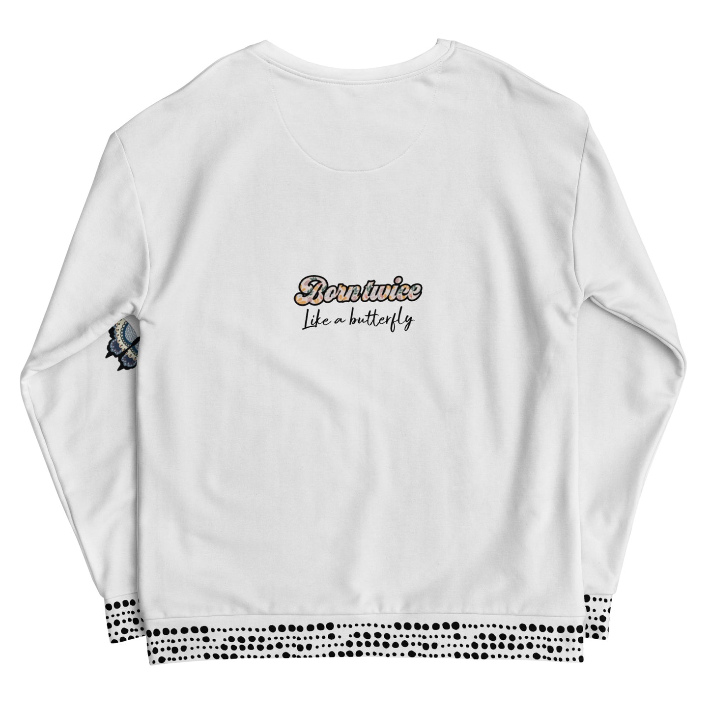White Butterflies. Sweatshirt.