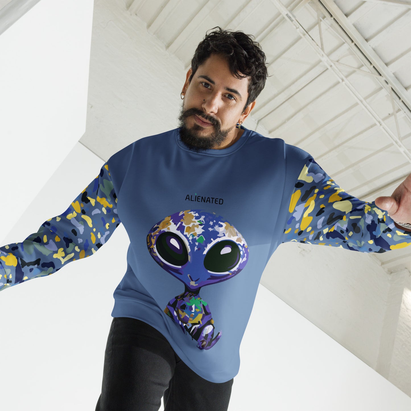 OUT OF SPACE. Unisex Sweatshirt. ALIENATED.