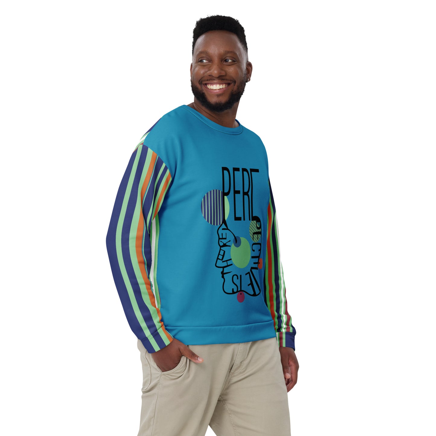 ATTITUDE. Unisex Sweatshirt. PERSPECTIVE. Blue.