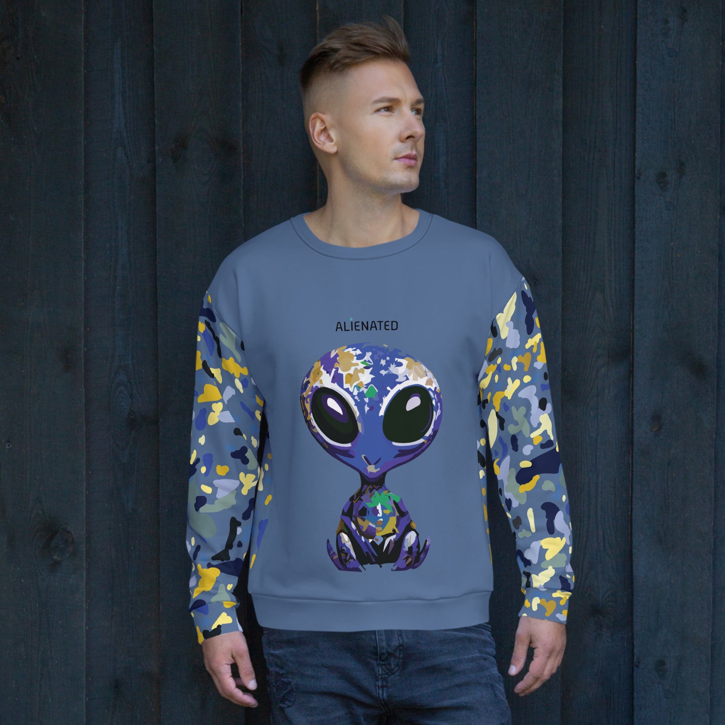 OUT OF SPACE. Unisex Sweatshirt. ALIENATED.