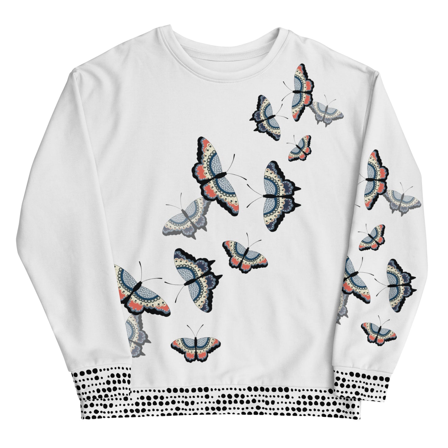 White Butterflies. Sweatshirt.