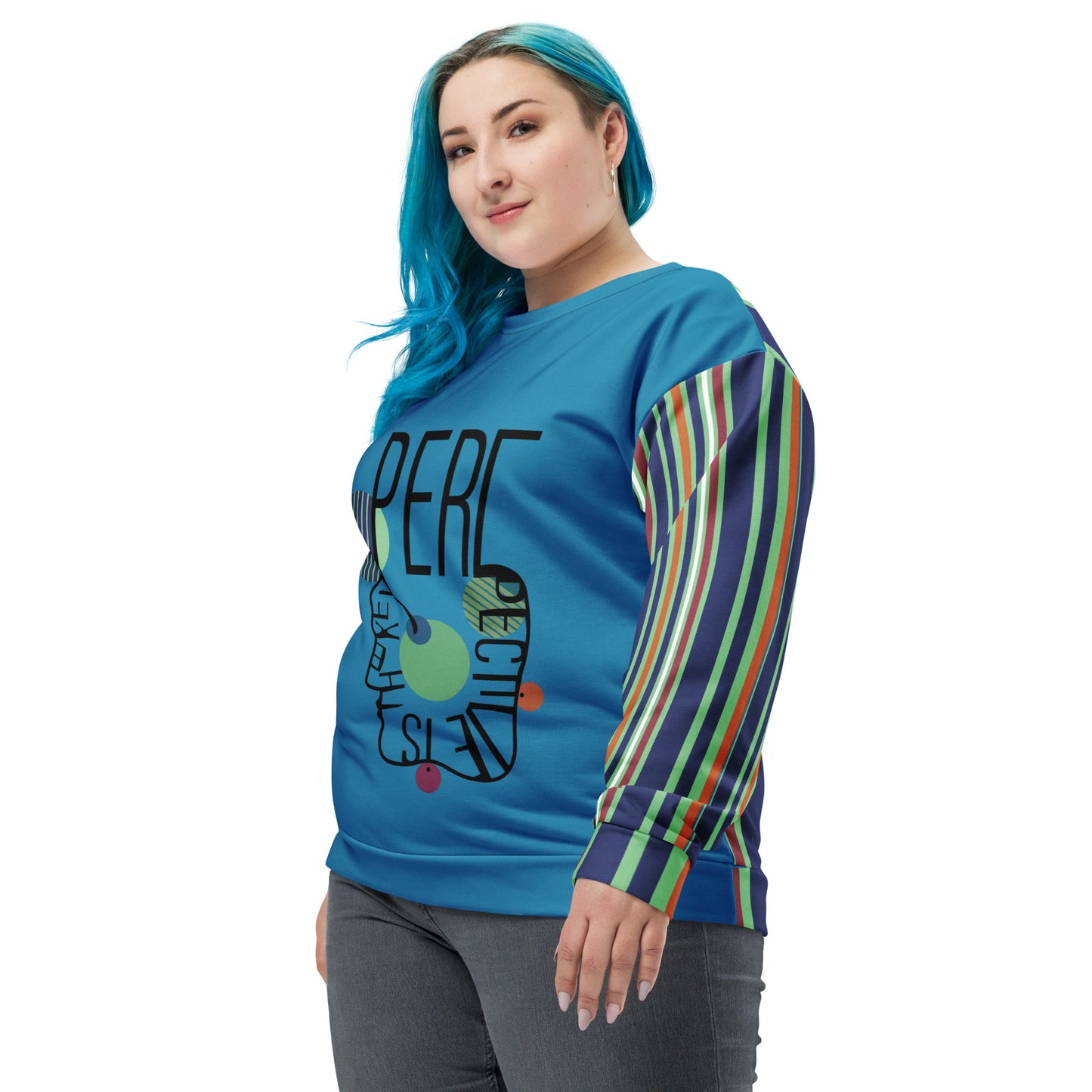 ATTITUDE. Unisex Sweatshirt. PERSPECTIVE. Blue.