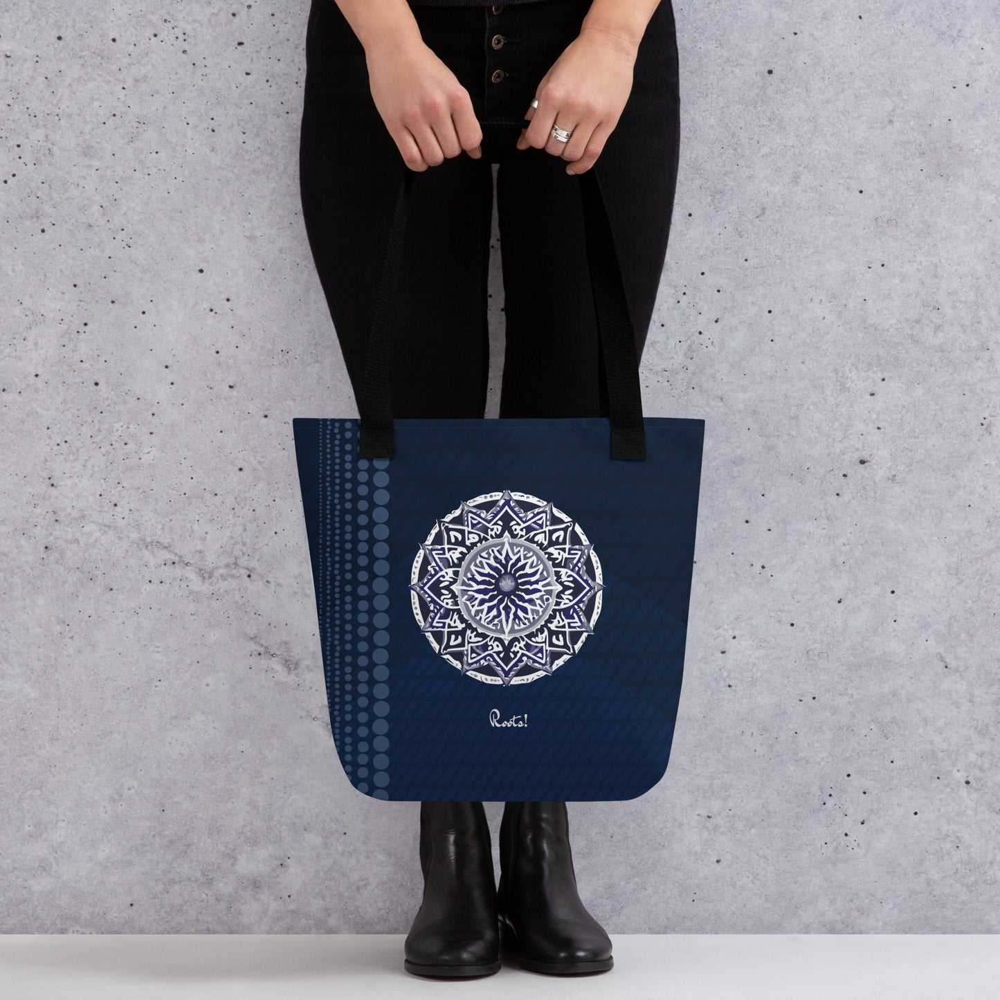 ROOTS! Tote bag. Blue Mandala.