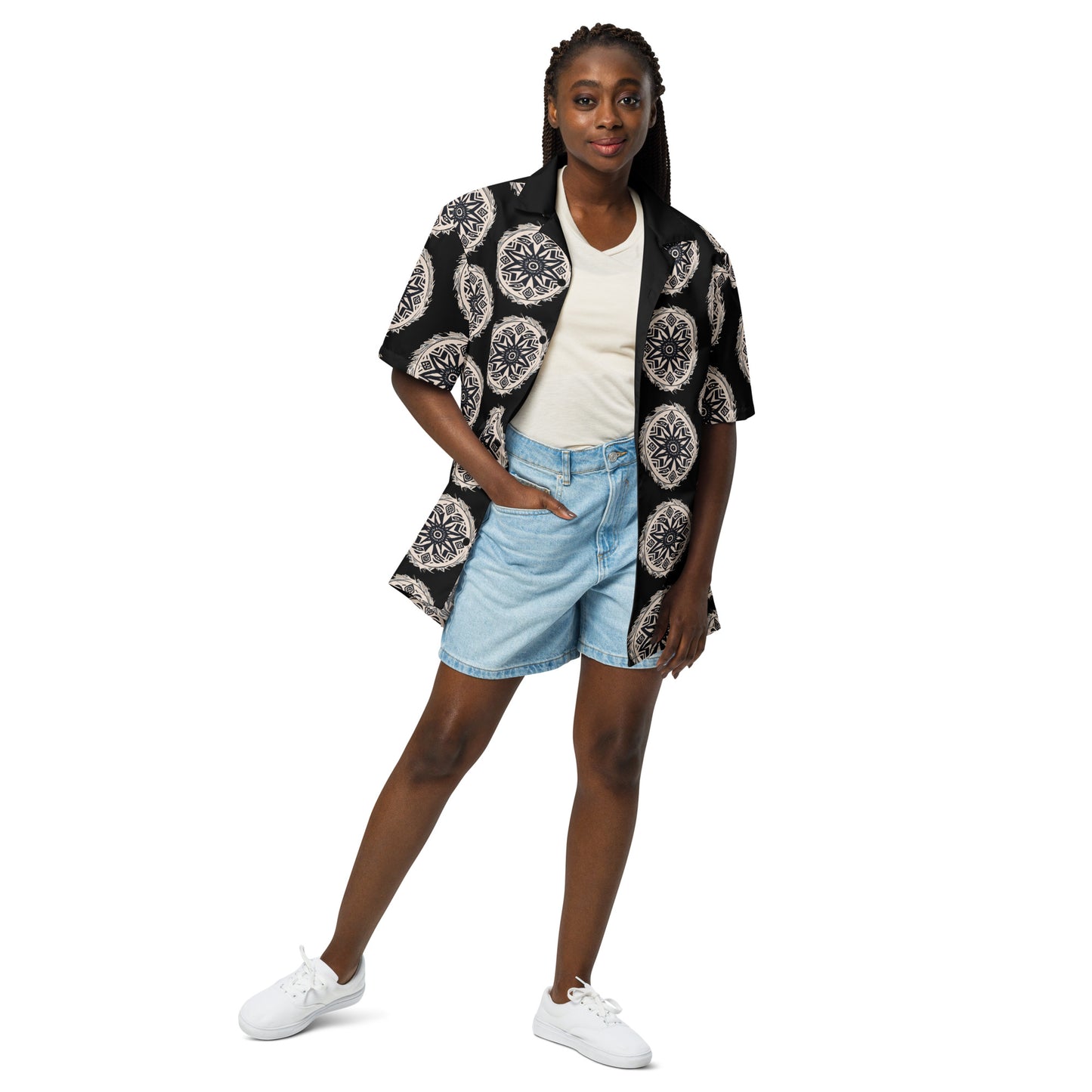 VIBE TRIBE. Unisex button shirt.