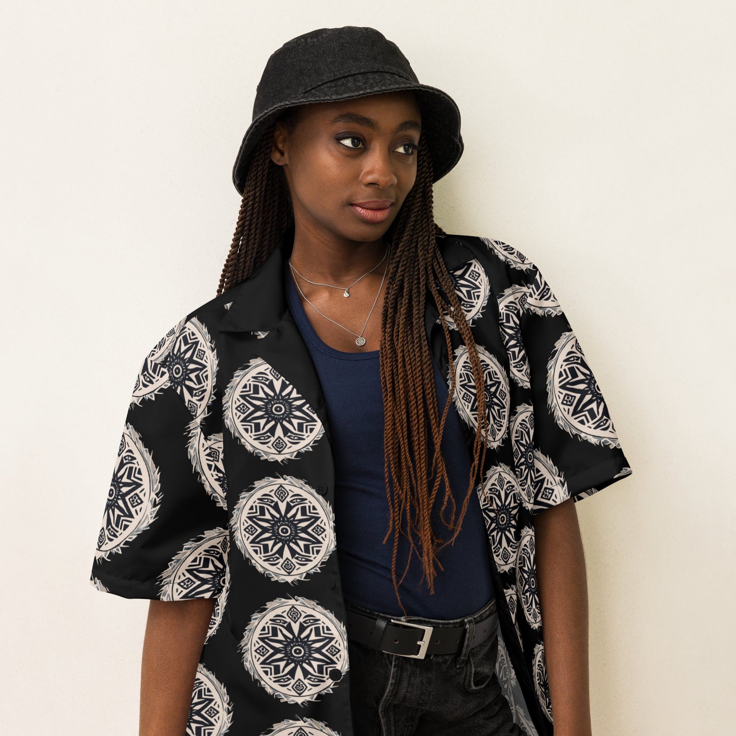 VIBE TRIBE. Unisex button shirt.