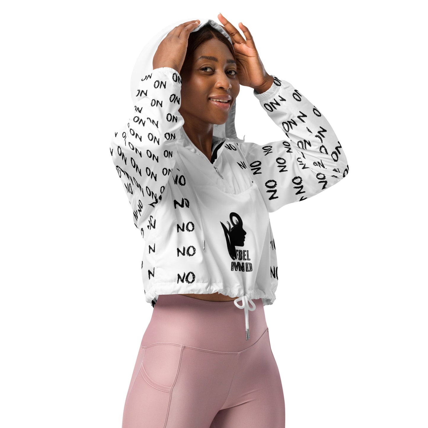 ATTITUDE. Women’s cropped windbreaker. REBEL MIND. White.