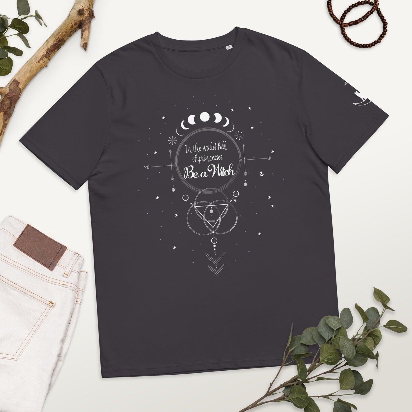 UNDER THE INFLUENCE. Unisex organic cotton t-shirt. BE A WITCH.
