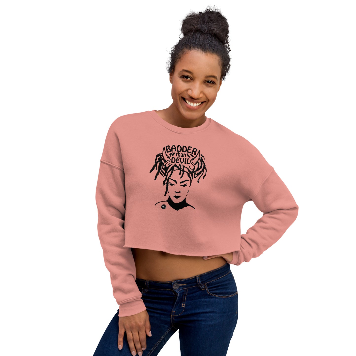 ATTITUDE. Crop Sweatshirt, women. BADDER THAN DEVIL.