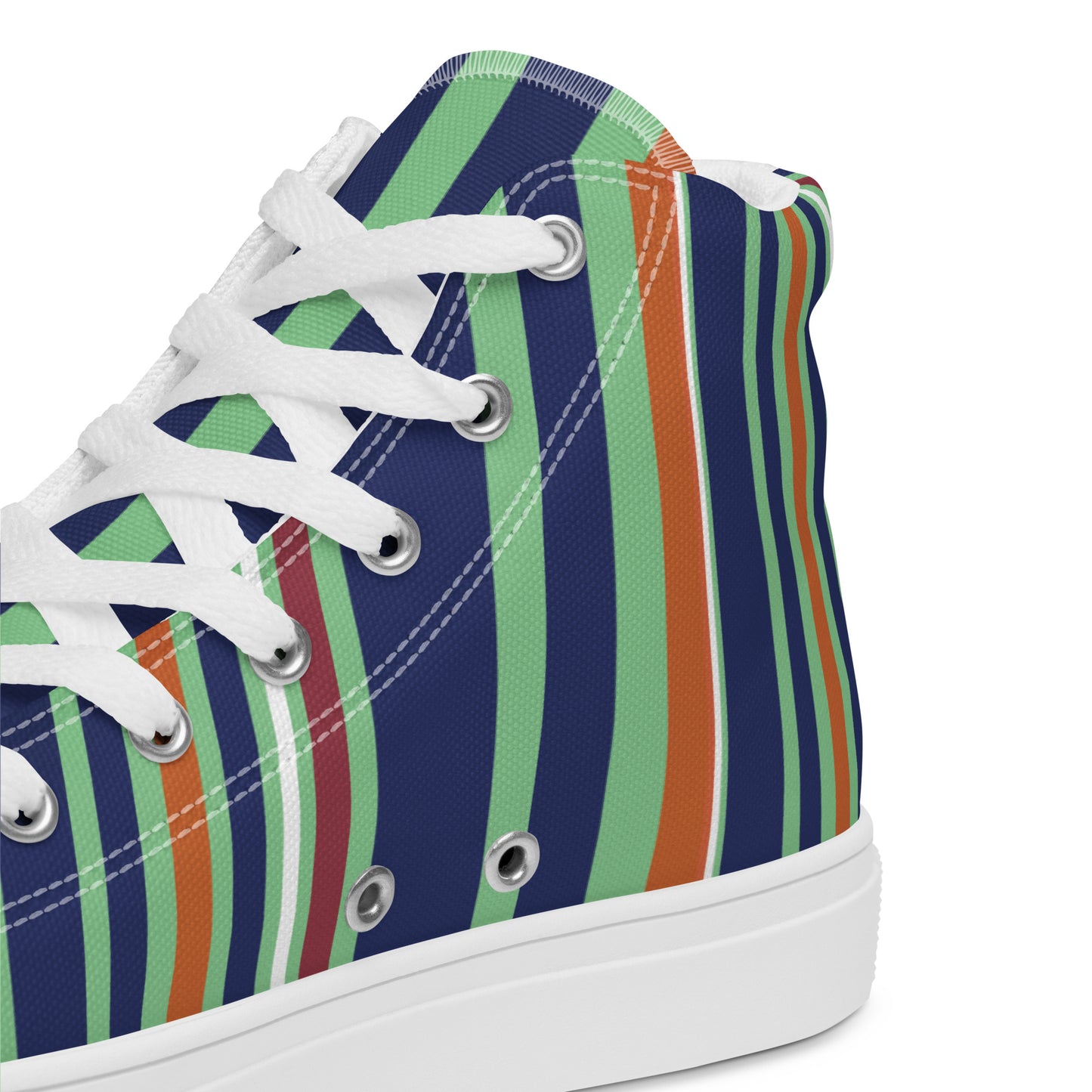 ATTITUDE. Women’s high top canvas shoes. PERSPECTIVE IS THE KEY.